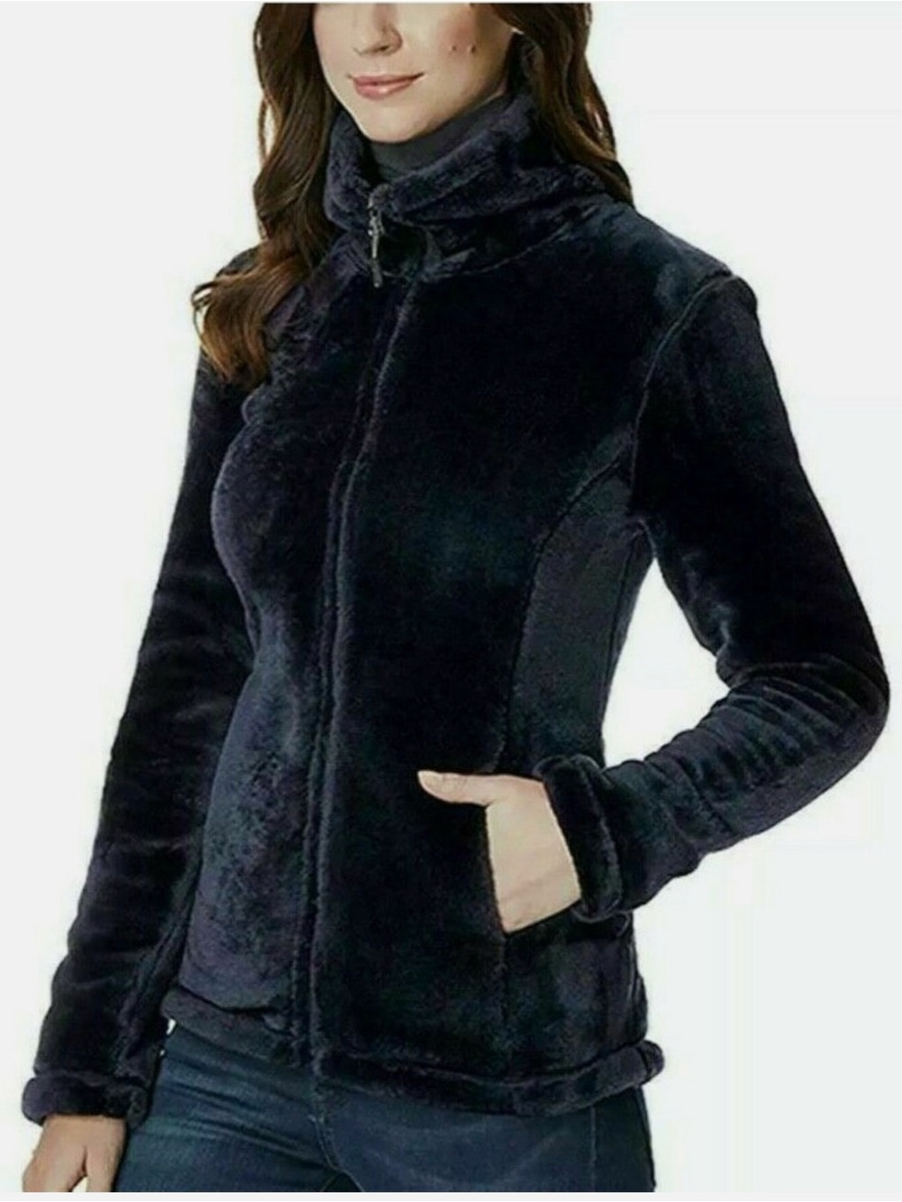 32 Degrees Heat Plush Faux Fur Full Zip Jacket